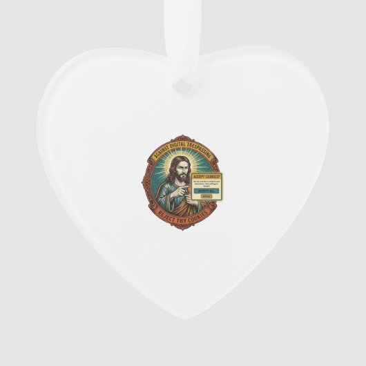 Jezus Ergernis Accepteer Cookies Pop-up Internetbr Ornament (voorkant)