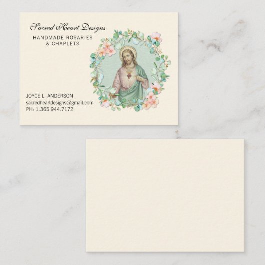 Jezus Eucalyuptus Religieuze Zaken Visitekaartje (Voorkant / Achterkant)