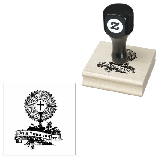 Jezus Eucharistie Monstrans Goddelijke Barmhartigh Rubberstempel (Gestempeld)
