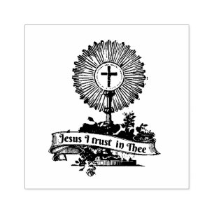 Jezus Eucharistisch monstrance Religieuze Divine M Rubberstempel