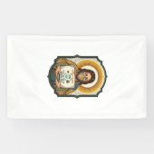 Jezus Faalde Gezichtsontgrendeling Masker Herkenni Spandoek (Horizontaal)
