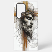 Jezus Face Samsung Galaxy Hoesje (Achterkant)