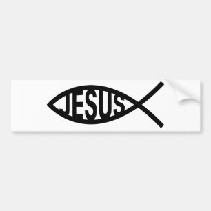 Jezus Fish Symbool Bumpersticker
