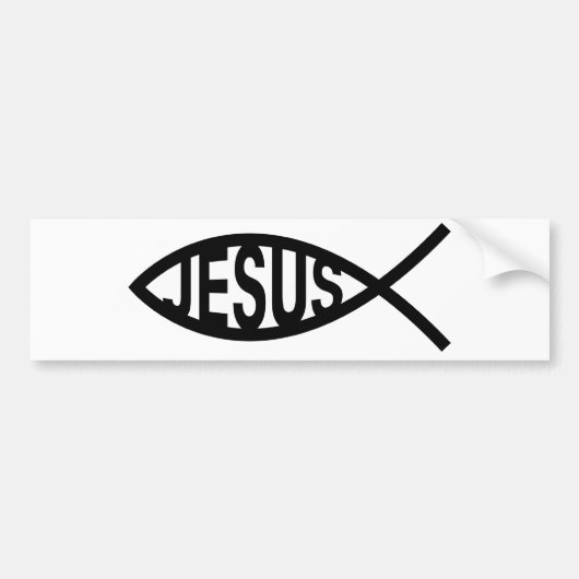 Jezus Fish Symbool Bumpersticker (Voorkant)