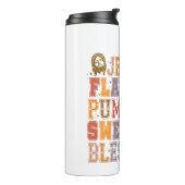 Jezus Flanels Pompoenen Sweaters Zegeningen Thermosbeker (Gedraaid links)