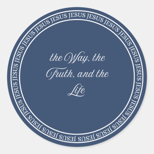 Jezus - Flush Seal Ronde Sticker (Voorkant)
