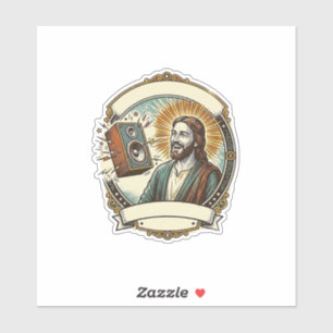 Jezus Foutief Lachen Hardop Club Kan Feestje Humo Sticker