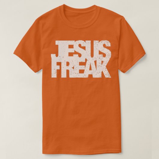  Jezus Freak 70s Stijl Onderdruk Christelijk T-shirt (Design voorkant)