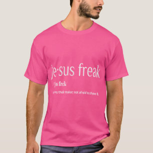 Jezus Freak Christelijke kalligrafie geloof in G T-shirt