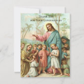 Jezus Funeral Sympathie Heilige Kaart Dank u (Voorkant)