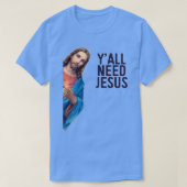 Jezus Funny Jezus kijkt naar Meme 1 T-shirt (Design voorkant)