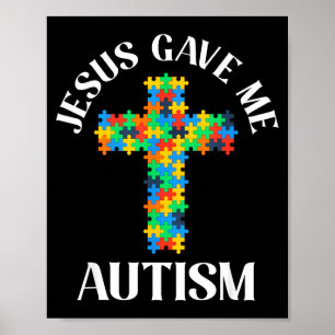 Jezus gaf christelijk autisme bewustzijn autistisc poster