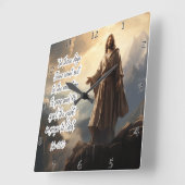 Jezus: Gebed, Berg, Lukas 6:12 Vierkante Klok (Hoek)