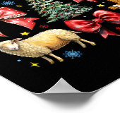 Jezus Geboorte Kerst Coquette Bow Kerststal Poster (Hoek)