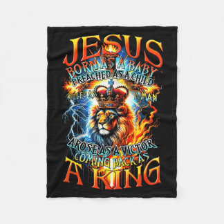 Jezus Geboren Als Een Baby, Gepredikt Als Een Kind Fleece Deken