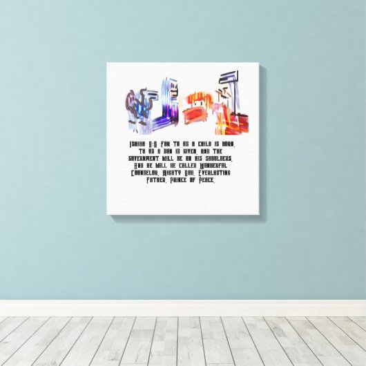 Jezus geboren canvas afdruk (Insitu (Houten vloer))