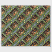 Jezus geboren manger cadeaupapier (Vlak)