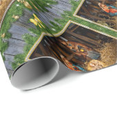 Jezus geboren manger cadeaupapier (Rol Hoek)