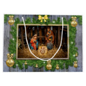 Jezus geboren manger groot cadeauzakje (Achterkant)