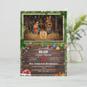 Jezus geboren manger kaart (Staand voorkant)