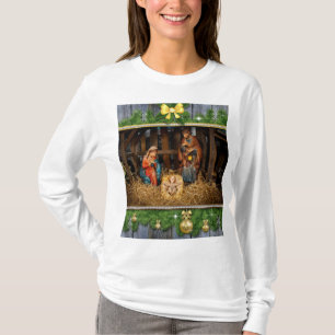 Jezus geboren manger t-shirt