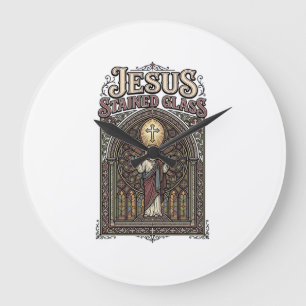 Jezus Gebrandschilderd Glas Jezus Gebrandschilderd Grote Klok