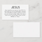 Jezus gedenkt je Kaart Visitekaartje (Voorkant / Achterkant)