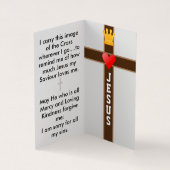 Jezus gedenkt mijn gebedskaart visitekaartje (Binnen)