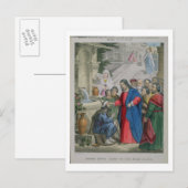 Jezus geeft het recht op één geboren blind, van ee briefkaart (Voorkant / Achterkant)