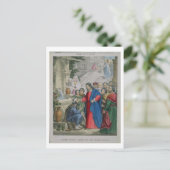 Jezus geeft het recht op één geboren blind, van ee briefkaart (Staand voorkant)