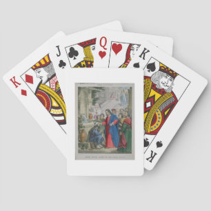 Jezus geeft het recht op één geboren blind, van ee pokerkaarten