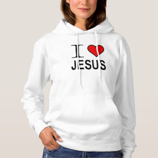 Jezus geeft me van Jezus Logo-vluienliefhebber Hoodie