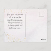 Jezus, geen cadeau, geen liefde meer, kerst briefkaart (Achterkant)