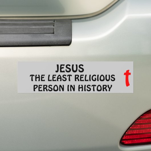 Jezus, geen religie bumpersticker (Op auto)