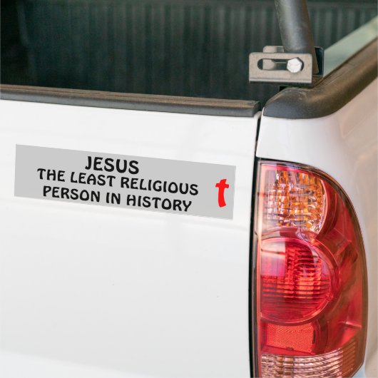 Jezus, geen religie bumpersticker (Op Truck)