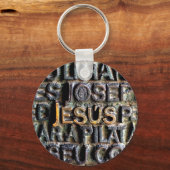 Jezus geëtst metaal sleutelhanger (Voorkant)