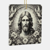 Jezus geëtste kunst kerst ornament (Rechts)