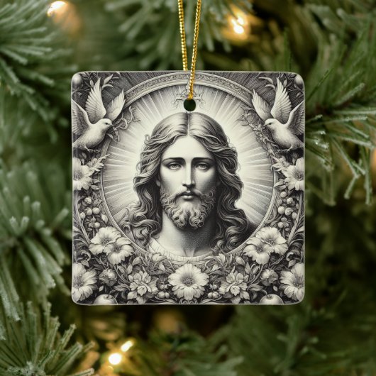 Jezus geëtste kunst kerst ornament (Boom)