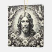 Jezus geëtste kunst kerst ornament (Links)