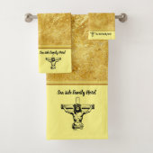 Jezus-geïnspireerde elegantie voor Seaside Family  Bad Handdoek (Insitu)