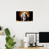 Jezus (gekleurd glas)/Poster Poster (Thuiskantoor)