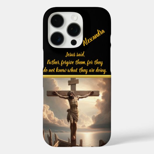 Jezus gekruisigd boven vredig water Case-Mate iPhone case (Achterkant)