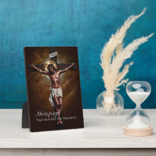 Jezus Gekruisigd Gestorven voor Ons vanwege Onze Z Fotoplaat