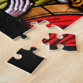 Jezus gekruisigd op kruispunt legpuzzel (Zijkant)