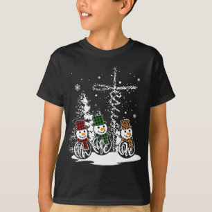 Jezus Geloof Hoop Liefde Sneeuwman Grappig Prettig T-shirt