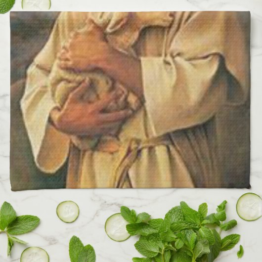 Jezus Geloof, Liefde, Geloof, keuken handdoek (Gevouwen)