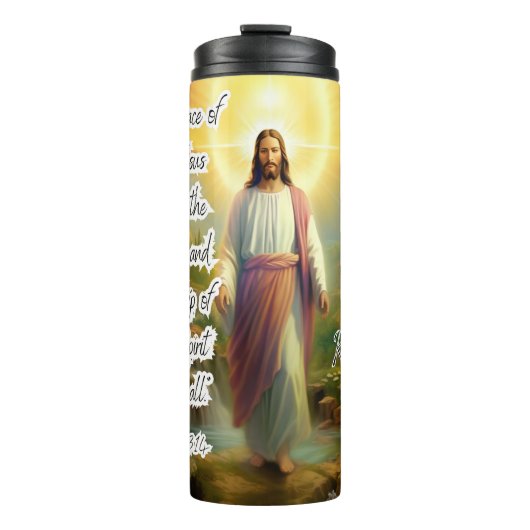 Jezus: Genade, Liefde, Goddelijke gemeenschap Thermosbeker (Voorkant)