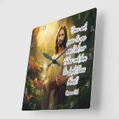 Jezus: Genade, Vrede, Goddelijke Zegen Vierkante Klok (Hoek)