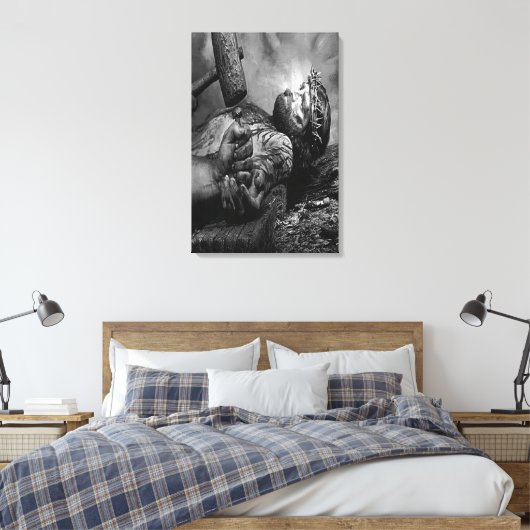 Jezus genageld verpakt canvas afdruk (Insitu (Slaapkamer))