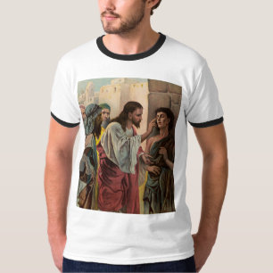 Jezus geneest de blinde man t-shirt